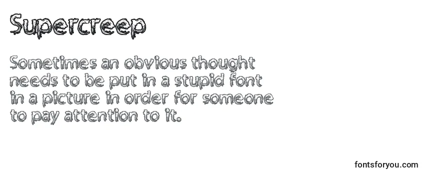 Schriftart Supercreep