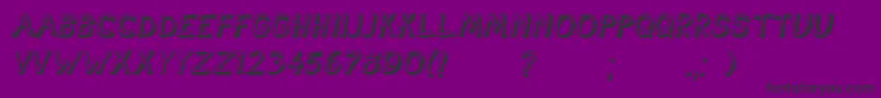 CartoonishItalic Font – Black Fonts on Purple Background