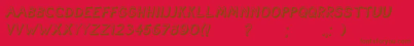 CartoonishItalic Font – Brown Fonts on Red Background