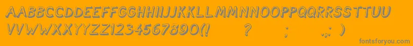 CartoonishItalic Font – Gray Fonts on Orange Background