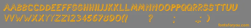 Шрифт CartoonishItalic – оранжевые шрифты на сером фоне