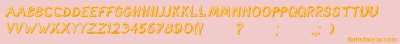 CartoonishItalic Font – Orange Fonts on Pink Background