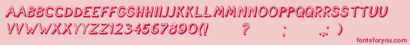 CartoonishItalic Font – Red Fonts on Pink Background