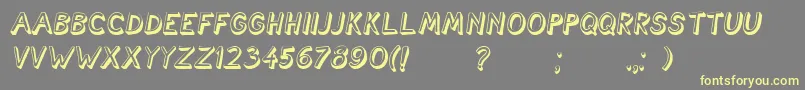 CartoonishItalic Font – Yellow Fonts on Gray Background