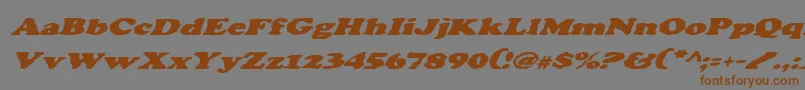 Charv2i Font – Brown Fonts on Gray Background