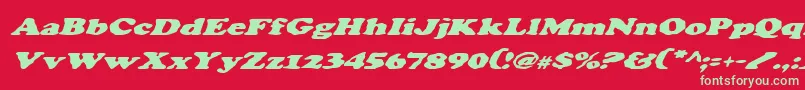 Charv2i Font – Green Fonts on Red Background