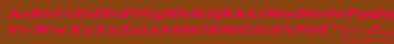Charv2i Font – Red Fonts on Brown Background