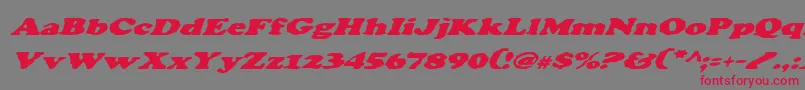Charv2i Font – Red Fonts on Gray Background