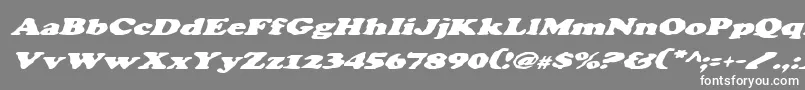 フォントCharv2i – 灰色の背景に白い文字