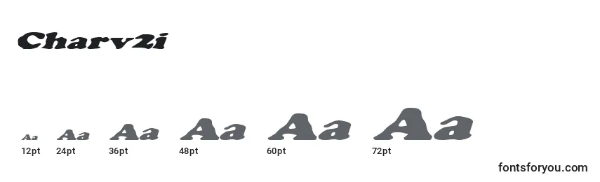 Размеры шрифта Charv2i
