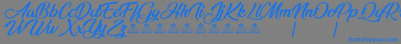 AnandaBlackPersonalUse Font – Blue Fonts on Gray Background