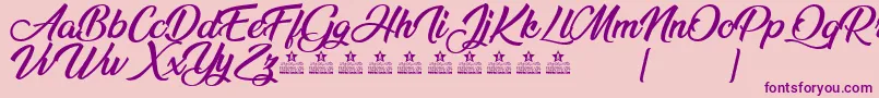 AnandaBlackPersonalUse Font – Purple Fonts on Pink Background