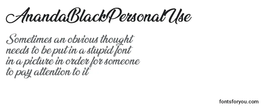 AnandaBlackPersonalUse Font