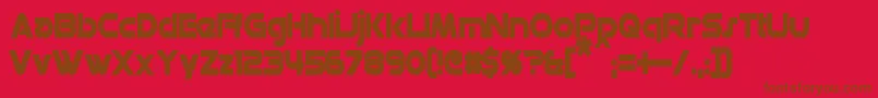 DatacronCondensedBold Font – Brown Fonts on Red Background