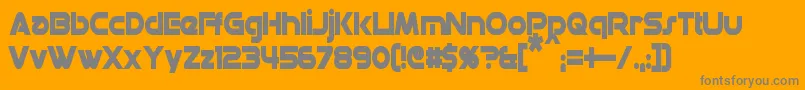 Czcionka DatacronCondensedBold – szare czcionki na pomarańczowym tle