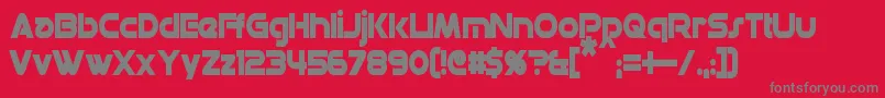 Czcionka DatacronCondensedBold – szare czcionki na czerwonym tle