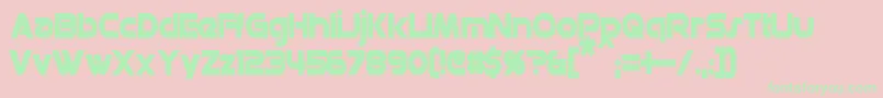 DatacronCondensedBold Font – Green Fonts on Pink Background