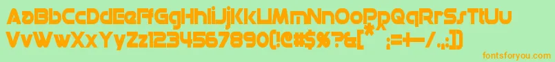 DatacronCondensedBold Font – Orange Fonts on Green Background