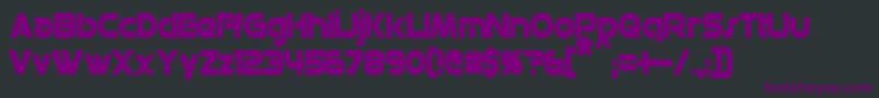 DatacronCondensedBold-Schriftart – Violette Schriften auf schwarzem Hintergrund