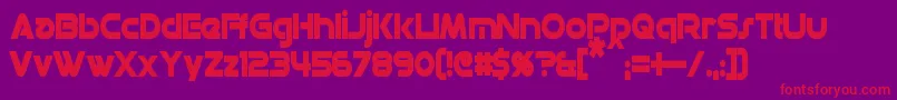 Fonte DatacronCondensedBold – fontes vermelhas em um fundo violeta