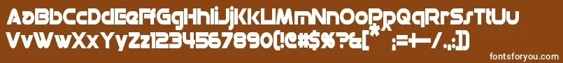 DatacronCondensedBold Font – White Fonts on Brown Background