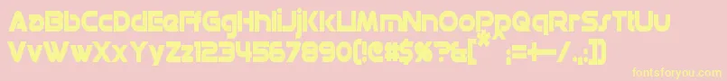 DatacronCondensedBold Font – Yellow Fonts on Pink Background