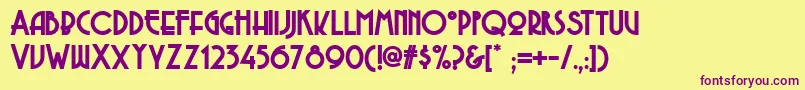 CopaseticNfBold Font – Purple Fonts on Yellow Background