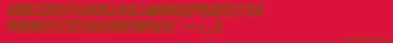 Carnivalcorpserotal Font – Brown Fonts on Red Background