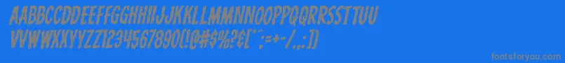 Carnivalcorpserotal Font – Gray Fonts on Blue Background