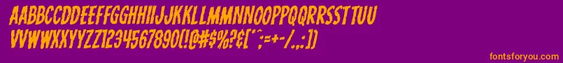 Carnivalcorpserotal Font – Orange Fonts on Purple Background