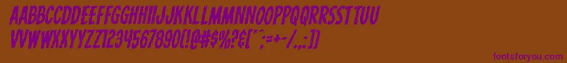 Carnivalcorpserotal Font – Purple Fonts on Brown Background