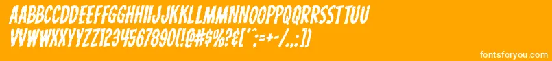 Carnivalcorpserotal Font – White Fonts on Orange Background