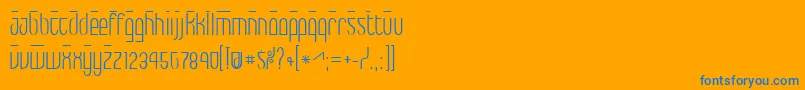 フォントMax – オレンジの背景に青い文字