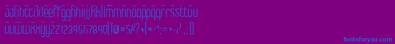 フォントMax – 紫色の背景に青い文字