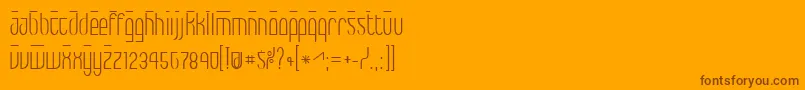 Max Font – Brown Fonts on Orange Background