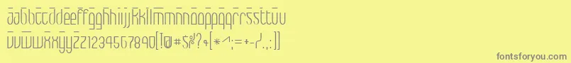 フォントMax – 黄色の背景に灰色の文字