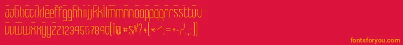 フォントMax – 赤い背景にオレンジの文字