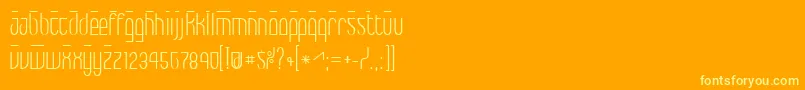 Max-Schriftart – Gelbe Schriften auf orangefarbenem Hintergrund