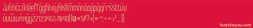 Max-fontti – keltaiset fontit punaisella taustalla