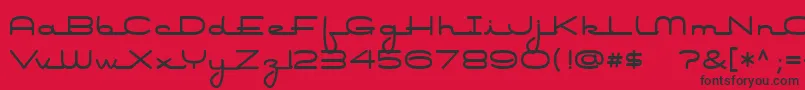 Airconditioner Font – Black Fonts on Red Background