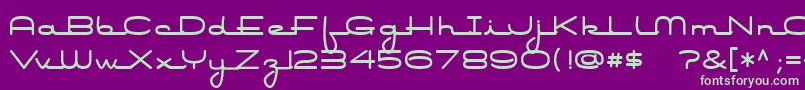 Airconditioner Font – Green Fonts on Purple Background