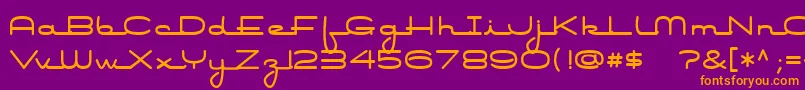 Airconditioner Font – Orange Fonts on Purple Background