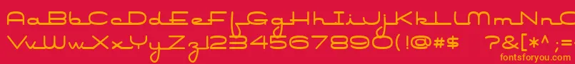 Airconditioner Font – Orange Fonts on Red Background