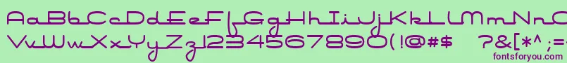 Airconditioner Font – Purple Fonts on Green Background