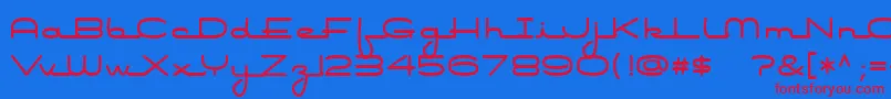 Airconditioner Font – Red Fonts on Blue Background