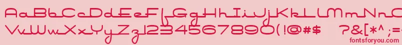 Airconditioner Font – Red Fonts on Pink Background