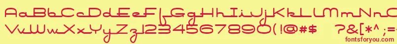 Airconditioner Font – Red Fonts on Yellow Background