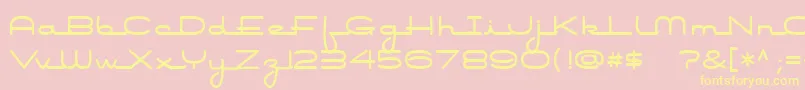 Airconditioner Font – Yellow Fonts on Pink Background