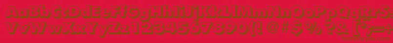 Police FunctiontwoshadedXboldRegular – polices brunes sur fond rouge