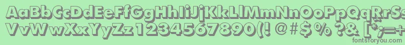 FunctiontwoshadedXboldRegular Font – Gray Fonts on Green Background